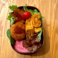 コロッケ玉子焼きのっけ弁当
