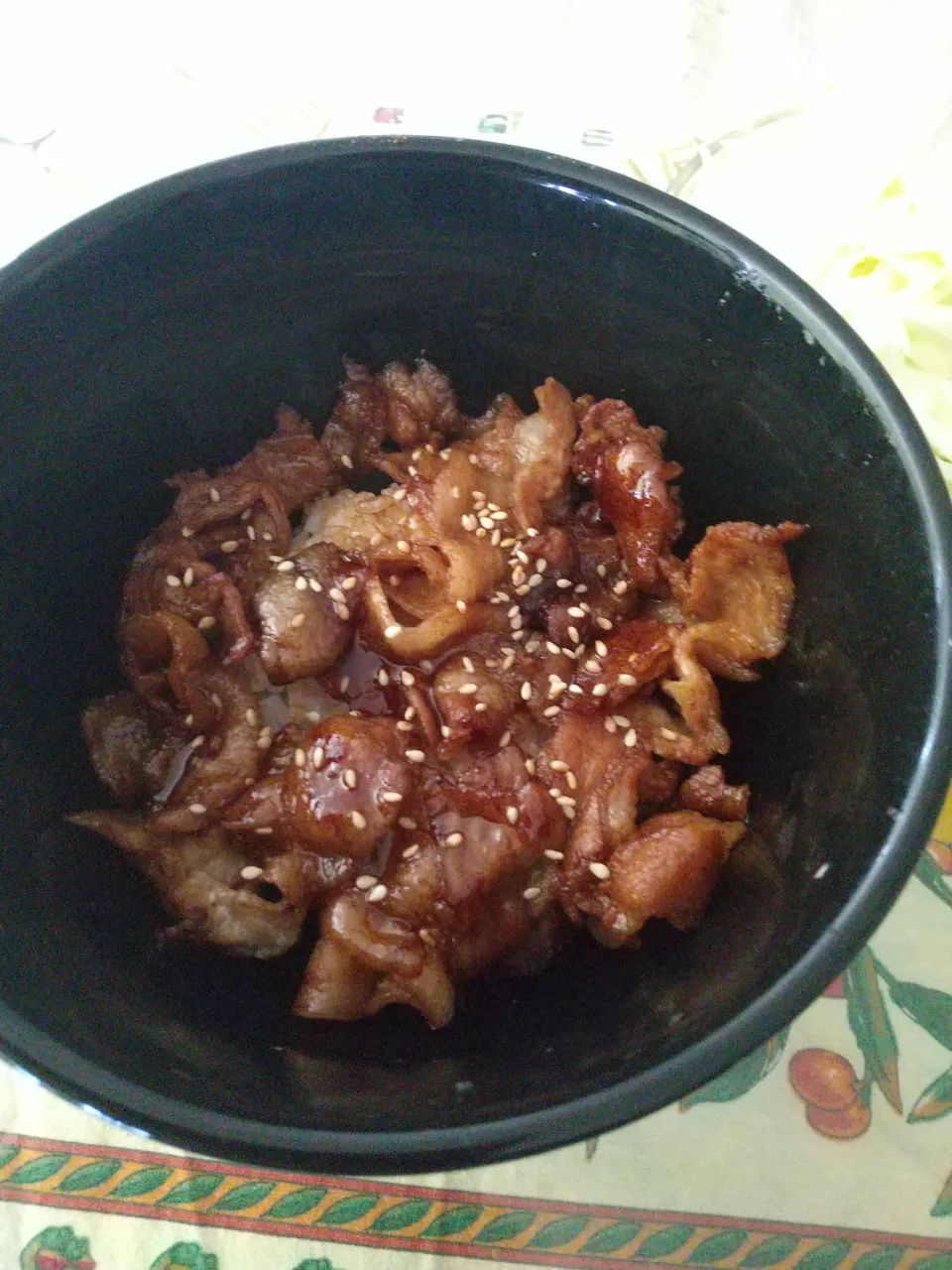 豚バラ照焼丼|はやとさん
