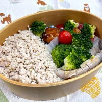 鶏そぼろ、肉団子、焼魚|なお🅿️さん
