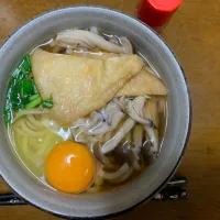 昼食　月見キツネうどん|ATさん