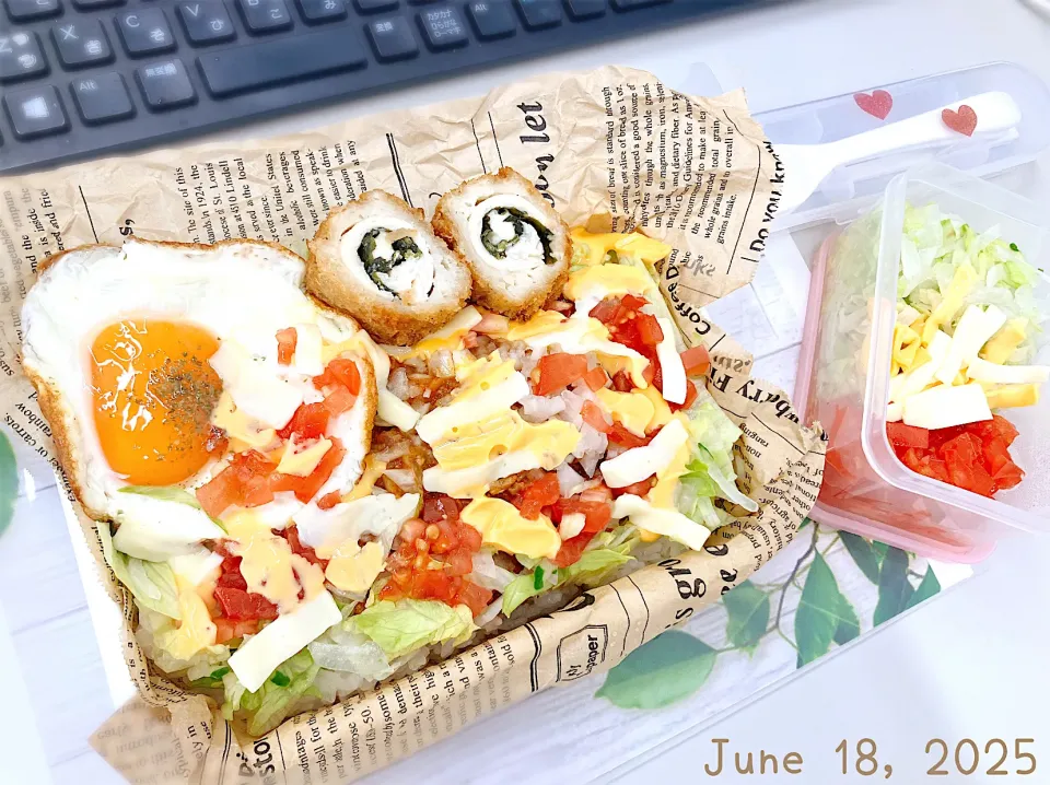 🥗Taco rice🌶弁当|Tsuu_chan‪ ·͜·♡‬さん
