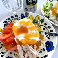 おろしポン酢でさっぱりサラダうどん