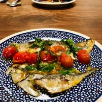 鯵の干物のアクアパッツァ|タロッカ主夫見習いさん