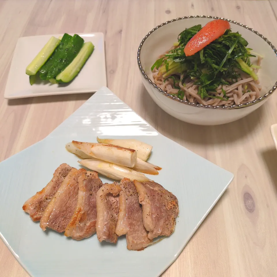 鴨ネギと明太蕎麦|Maho Sanoさん