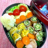 JK弁当🍱オクラチーズ紫蘇豚肉巻き|ティーダさん
