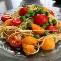 トマトとオクラの冷製パスタ🇮🇹|気まぐれシェフさん