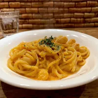 小柱トマトクリームスパゲティ|こいちさん