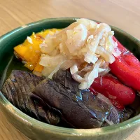 夏野菜の南蛮漬け🍆🎃🫑