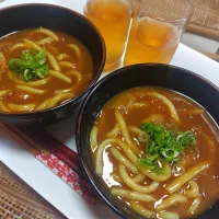 残りカレーで、讃岐カレーうどんです✨|rikako♪。.:＊さん