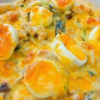 空芯菜とたまごと鶏肉とおからのグラタン| マイさん