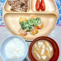 エビマヨと豚しめじ炒め|おしゃべり献立さん