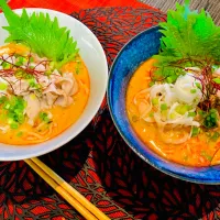 ✩.*˚牛乳坦々そうめん