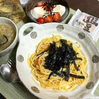6/19晩ご飯：梅と大葉のパスタ|ななみんさん
