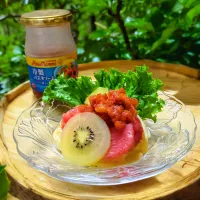 トマトとフルーツの冷やしジュレパスタ × アンナマンマ冷製パスタソース🍅