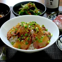 カンパチのりゅうきゅう丼定食