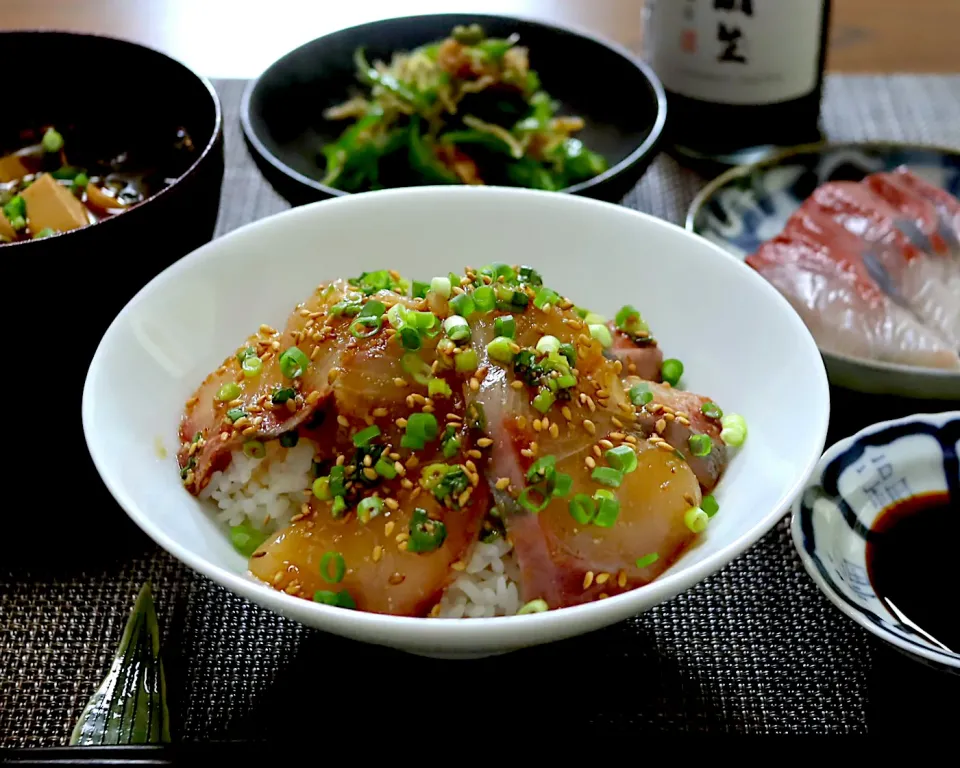 カンパチのりゅうきゅう丼定食|かおるさん