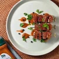 カリカリ豚バラのキンカンソース （ヘオクアイ）thịt heo quay /Thịt ba rọi chiên giòn|まる(丸大豆)さん