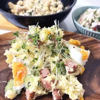 カリカリスパム入りポテサラ
