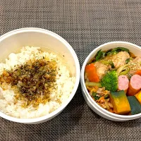 高校生息子のお弁当🍱 鶏肉とちんげん菜の中華炒め弁当🍱|Snow10さん