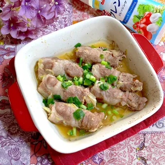Snapdishの人気料理写真:豚肉巻きレンジ蒸し✨