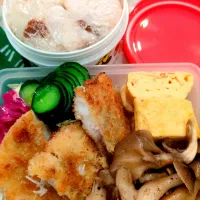 カジキマグロカツ🍙弁当|まゆみさん