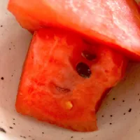 食後の初物スイカ🍉甘くて美味しかった|さくたえさん