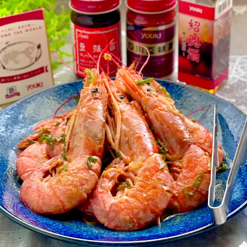赤海老の旨辛酒蒸し🦐|sucreroomさん