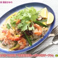 掲載レシピよりご紹介 世界の食文化 中国料理『自家製海鮮たっぷり本格ビーフン』【公式】料理研究家　指宿さゆり| 【公式】料理研究家　指宿さゆり≫ｽﾀｼﾞｵ（ｽﾀｯﾌ運営）さん