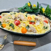 「チキンクリームパスタ」|バシュランさん