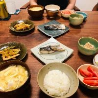 鰆の干物、筍の醤油炒め、牛蒡とツナのサラダ| タロッカ主夫見習いさん