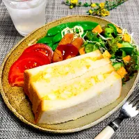 たまごサンドワンプレート| まめもにおさん