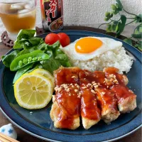 鶏の甘酢タレ☆ワンプレート