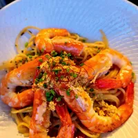 Tiger prawn aglio olio|rufvalさん