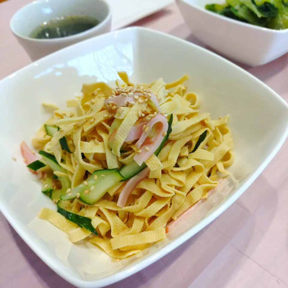 豆腐皮（トウフーピー）の中華サラダ|あゆみ│ハレシピさん