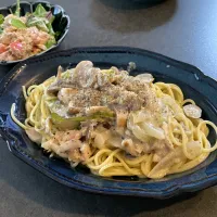 黒トリュフ香るきのこクリームパスタ|ちぐけんさん