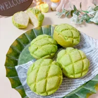 緑茶と抹茶のカップメロンパンパン