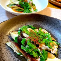 蒸し茄子と豚しゃぶのニラソース|Mikaさん