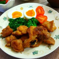 ☆焼きチキ　☆ポテトサラダ　☆キュウリ和え　☆味噌汁|chikakoさん
