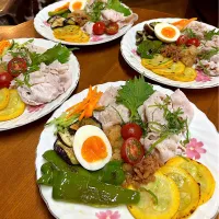 豚ロース＆バラ冷しゃぶ＊夏野菜グリルプレート|henryさん