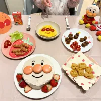 アンパンマンたちといちごパーティー🍓|Y🤍さん