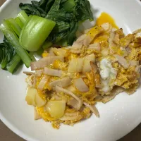 小松菜、限界オムライス|yasuさん