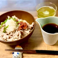 梅おろし冷しゃぶ素麺|カエルミちゃんさん