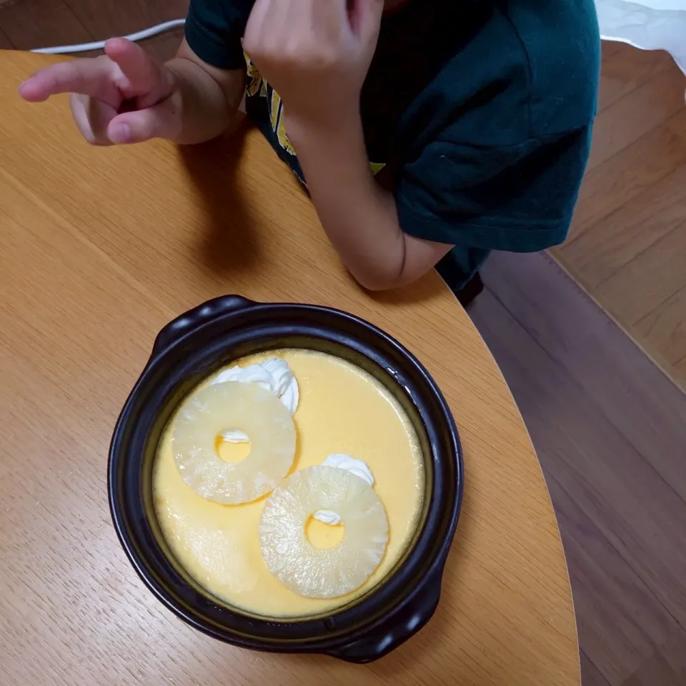 孫が作ったプリン|タマ三郎さん
