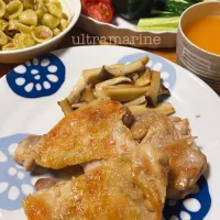 ＊チキンステーキとバーニャカウダ♪＊|ultramarineさん