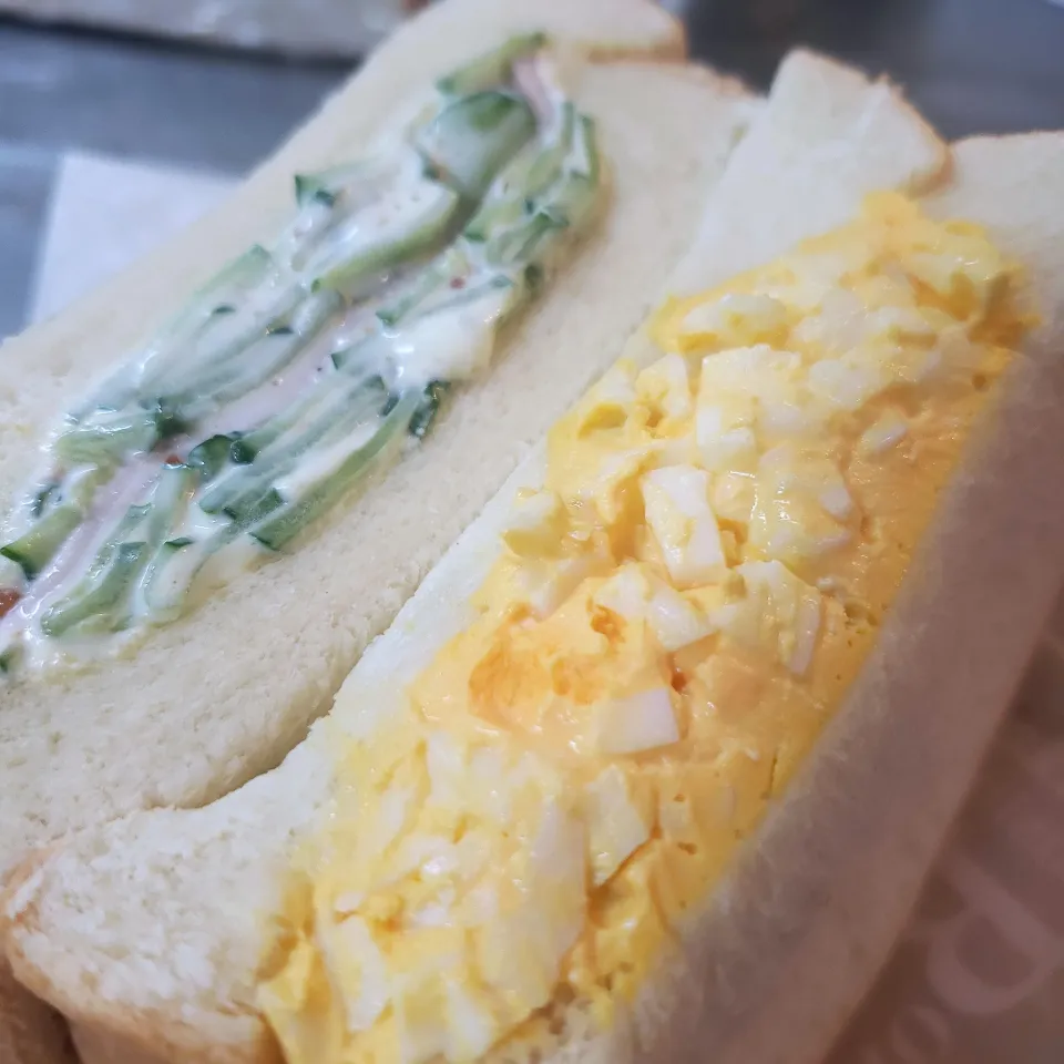 タマゴサンドとハムキュウリ|hidetoさん