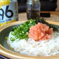 冷やし明太子そうめん|まりおさん
