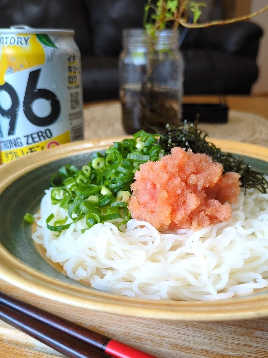 冷やし明太子そうめん|まりおさん