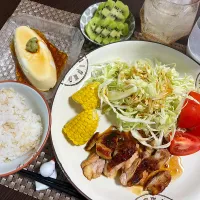 6/22晩ご飯：鶏の照り焼き|ななみんさん