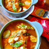 キムチとお豆腐のスープ🌶️
