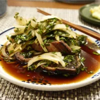 鰹のニラ醤油がけ| 麻紀子さん